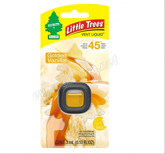 Little Trees Car Vent Oil Air Freshener * Golden Vanilla * 4 pcs - Image 1