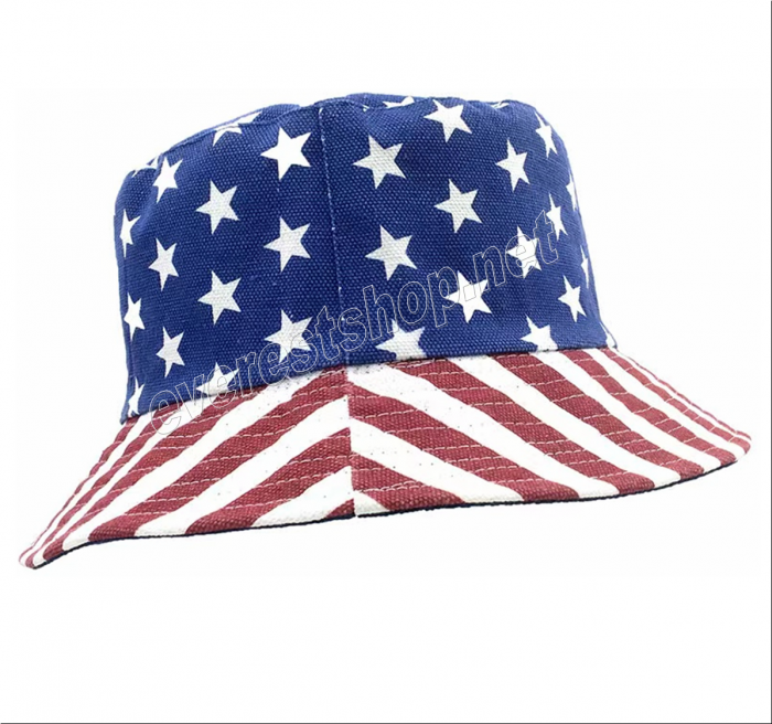 Sport Bucket Hat Adult Size * US Flag * - Image 1