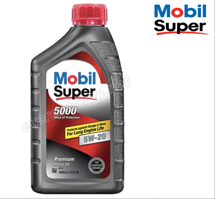 Mobil Super 5000 Motor Oil 1 Qt * 5W-20 * 6 pcs - Image 1