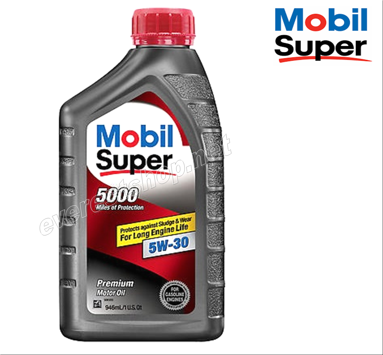 MOBIL_SUPER_5W_30 Mobil Super 5000 Motor Oil 1 Qt * 5W-30 * 6 pcs - Image 1