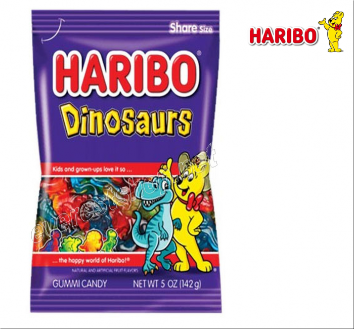 Haribo Gummi Candy Share Size 5 oz * Dinosaurs * 6 pcs - Image 1
