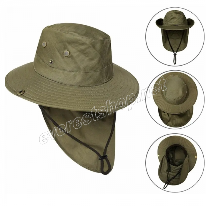 Sun Protected Sport Safari – Fisherman Hats With Neck Cover * Model # 05 - Image 6