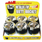 Butt Bucket Metalic Top Ashtray for Car * 2 pcs - Image 2