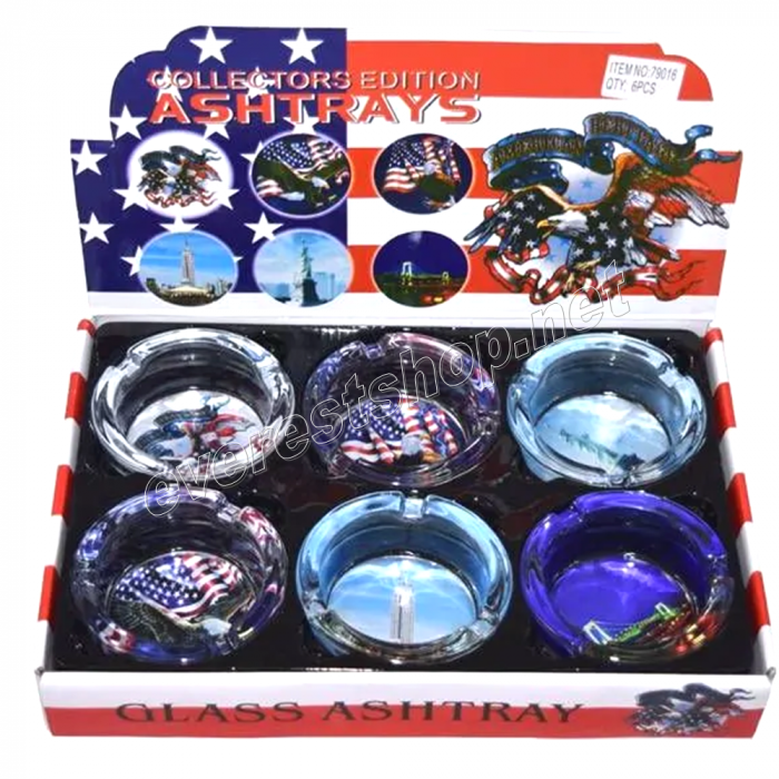 Glass Ashtray * American Heritage * 2 pcs - Image 2