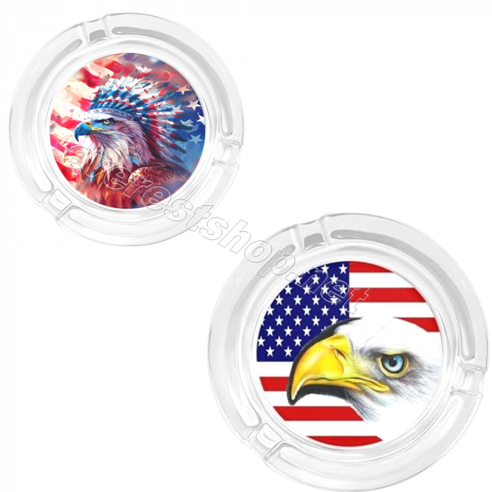 Glass Ashtray * American Heritage * 2 pcs - Image 1