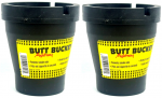 Butt Bucket Black Color Plastic Ashtray for Car * 2 pcs
