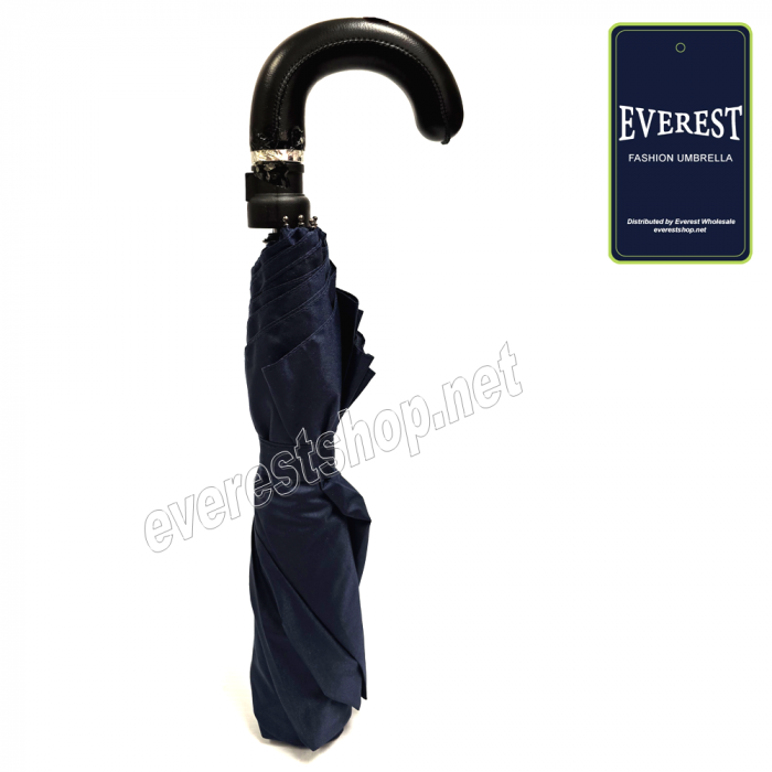 Everest Fast Open Automatic Short J Hold Black Fashion Umbrella - Image 1