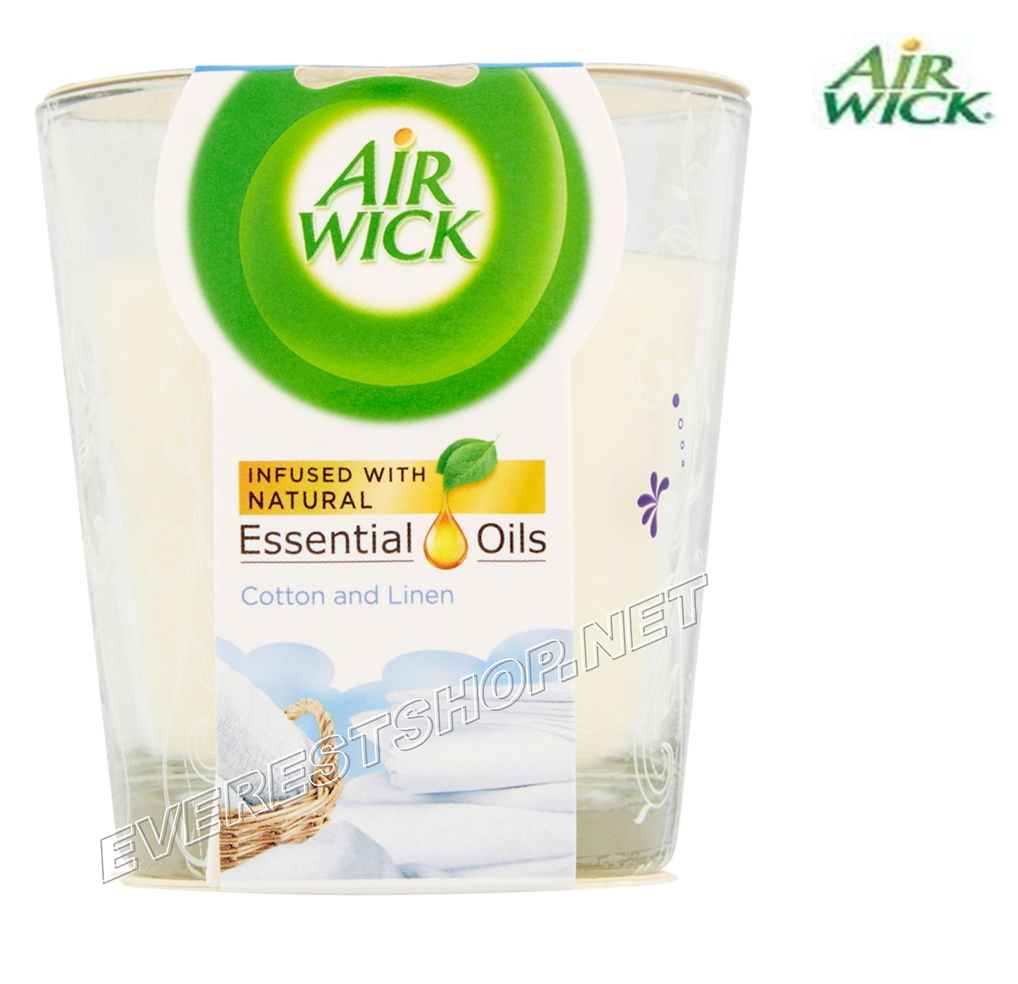 Airwick candle COTTON & LINEN 3.7 OZ Airwick Candle Cotton & Linen * 3.7 oz * 2 pcs - Image 1