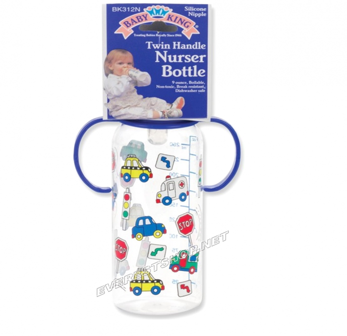BK Baby Bottle * With Handle* 9 fl oz * 2 pcs - Image 1