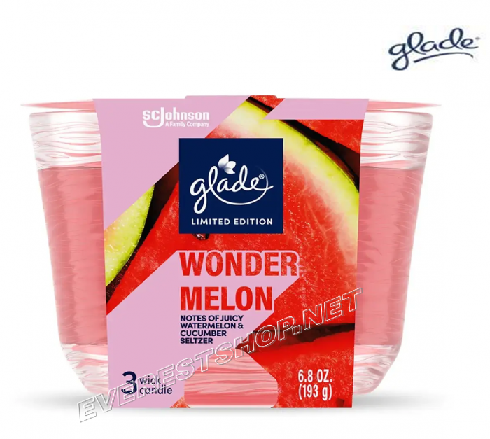Glade Candle Wonder Melon * 4 oz * 2pcs - Image 1