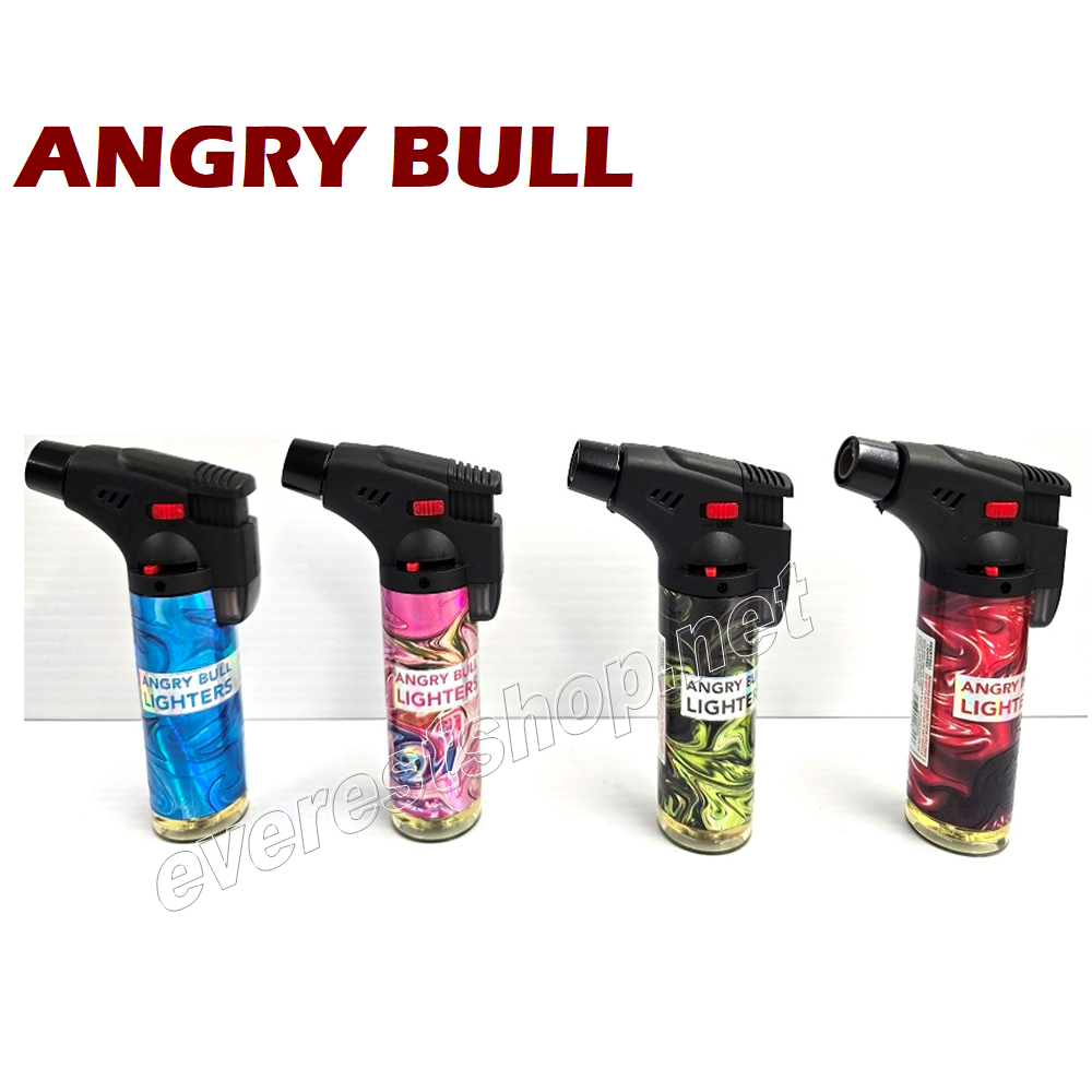 ANGRY BULL TORCH LIGHTER - 01 Angry Bull Big Size Torch Lighters 4 pcs * Model 1 * - Image 1