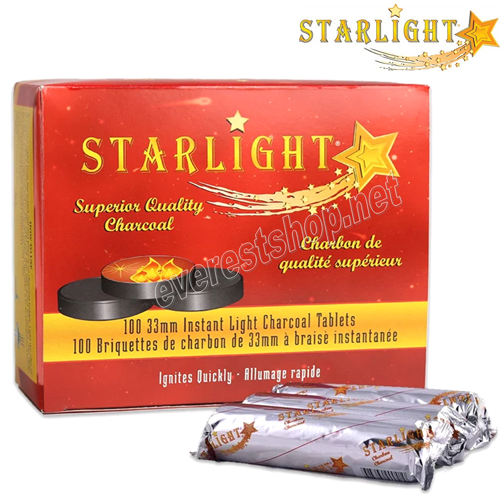 STARLIGHT CHARCOAL 33 MM Starlight Hookah Charcoal Tablets 33 mm * 10 pcs Pack x 10 Packs - Image 1