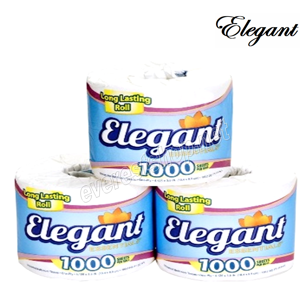 ELEGANT BATHROOM TISSUE Elegant Bathroom Tissue 2 Ply 1000 Sheets * 20 Rolls - Image 1