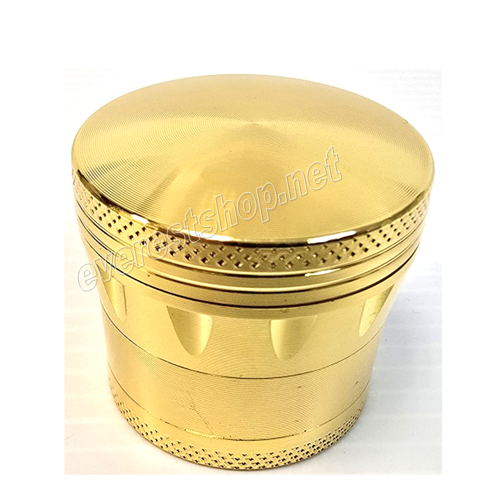 GRINDER GOLD 02 Metal Tobacco Grinder 4 Parts 40 mm * Gold Color * - Image 1