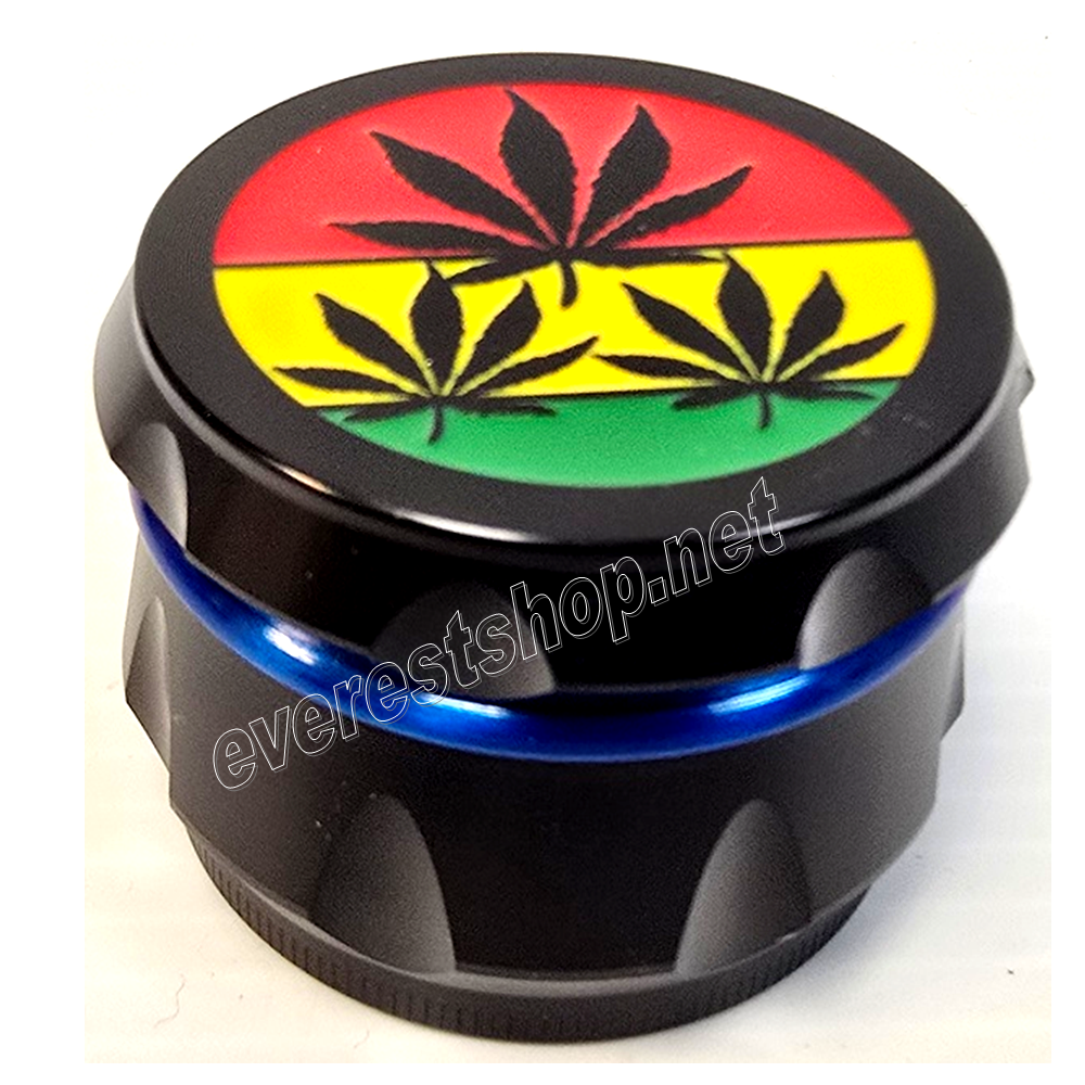 GRINDER LEAVES Tobacco Metal Grinder 3 parts With Filter * Jamaican Leaves - Image 1