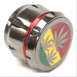 Tobacco Metal Grinder 3 parts With Filter * Leaves - Image 2