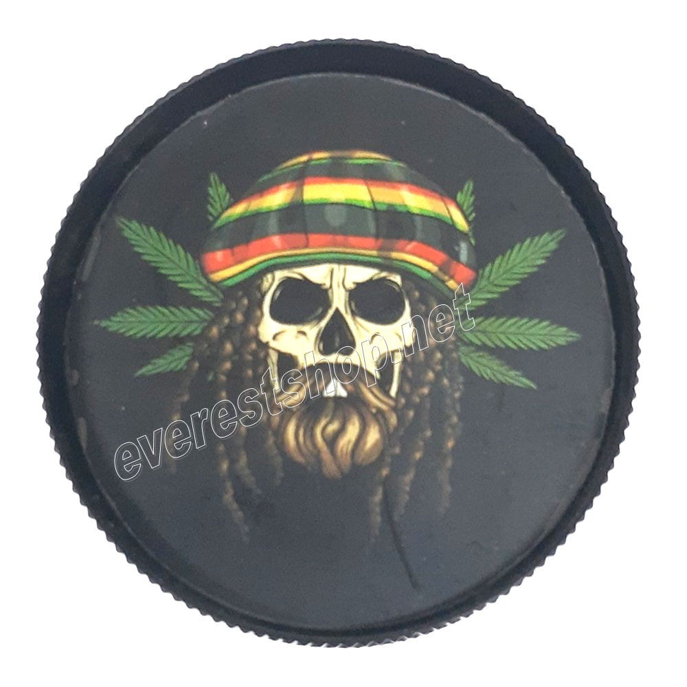 TOBACCO GRINDER JAMAICAN Tobacco Metal Grinder 3 parts With Filter * Jamaican - Image 1