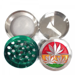 Tobacco Metal Grinder 3 parts With Filter * Leaves
